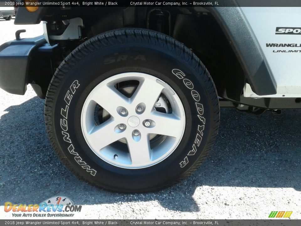 2018 Jeep Wrangler Unlimited Sport 4x4 Bright White / Black Photo #20