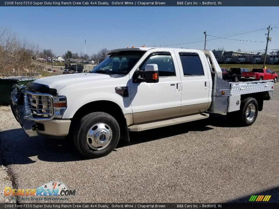2008 Ford F350 Super Duty King Ranch Crew Cab 4x4 Dually Oxford White / Chaparral Brown Photo #1