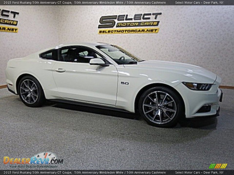 2015 Ford Mustang 50th Anniversary GT Coupe 50th Anniversary Wimbledon White / 50th Anniversary Cashmere Photo #4