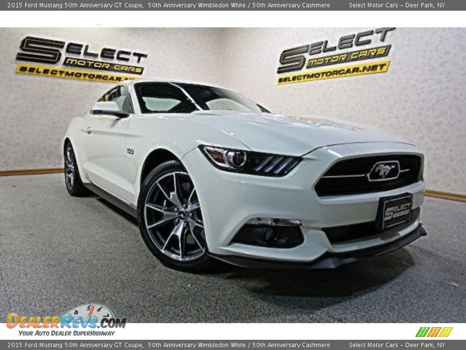 2015 Ford Mustang 50th Anniversary GT Coupe 50th Anniversary Wimbledon White / 50th Anniversary Cashmere Photo #6