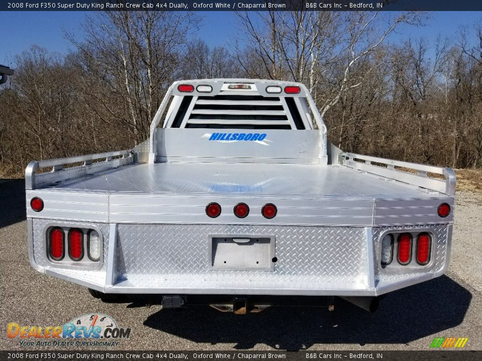 2008 Ford F350 Super Duty King Ranch Crew Cab 4x4 Dually Oxford White / Chaparral Brown Photo #4