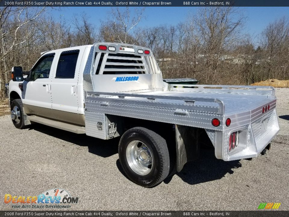 2008 Ford F350 Super Duty King Ranch Crew Cab 4x4 Dually Oxford White / Chaparral Brown Photo #5
