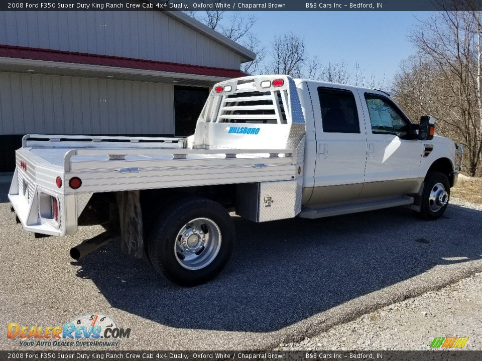 2008 Ford F350 Super Duty King Ranch Crew Cab 4x4 Dually Oxford White / Chaparral Brown Photo #6