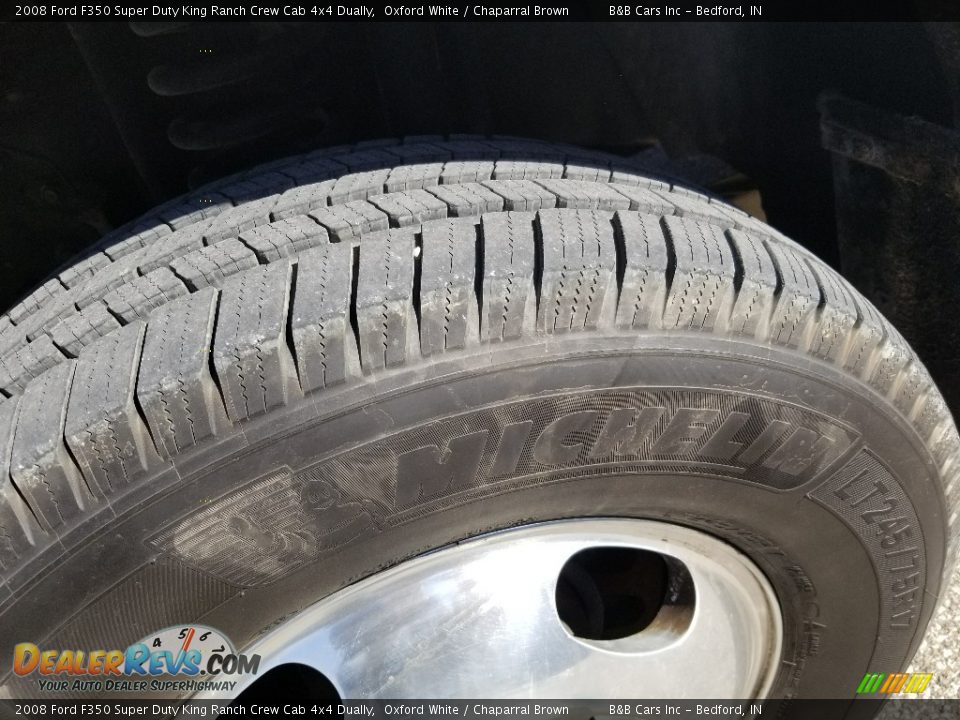 2008 Ford F350 Super Duty King Ranch Crew Cab 4x4 Dually Oxford White / Chaparral Brown Photo #9
