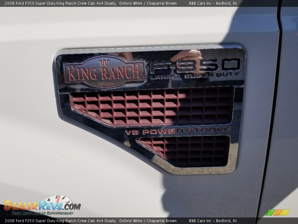 2008 Ford F350 Super Duty King Ranch Crew Cab 4x4 Dually Oxford White / Chaparral Brown Photo #10