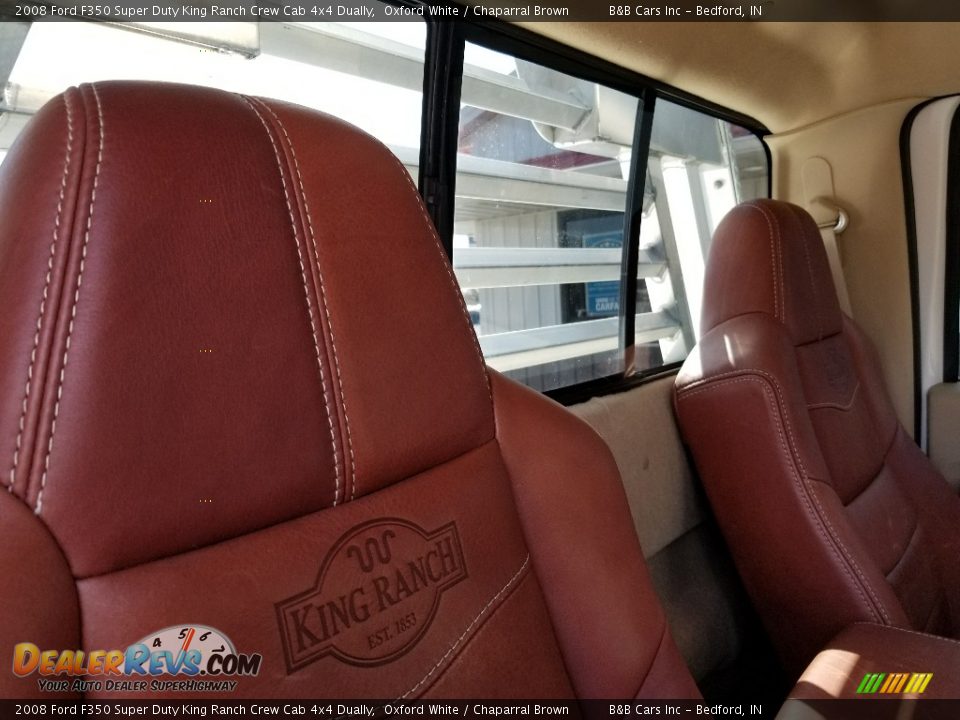 2008 Ford F350 Super Duty King Ranch Crew Cab 4x4 Dually Oxford White / Chaparral Brown Photo #23