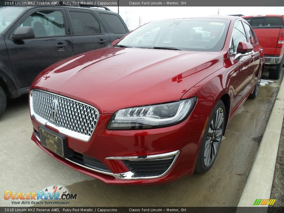 2018 Lincoln MKZ Reserve AWD Ruby Red Metallic / Cappuccino Photo #1