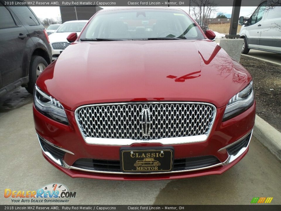 2018 Lincoln MKZ Reserve AWD Ruby Red Metallic / Cappuccino Photo #2