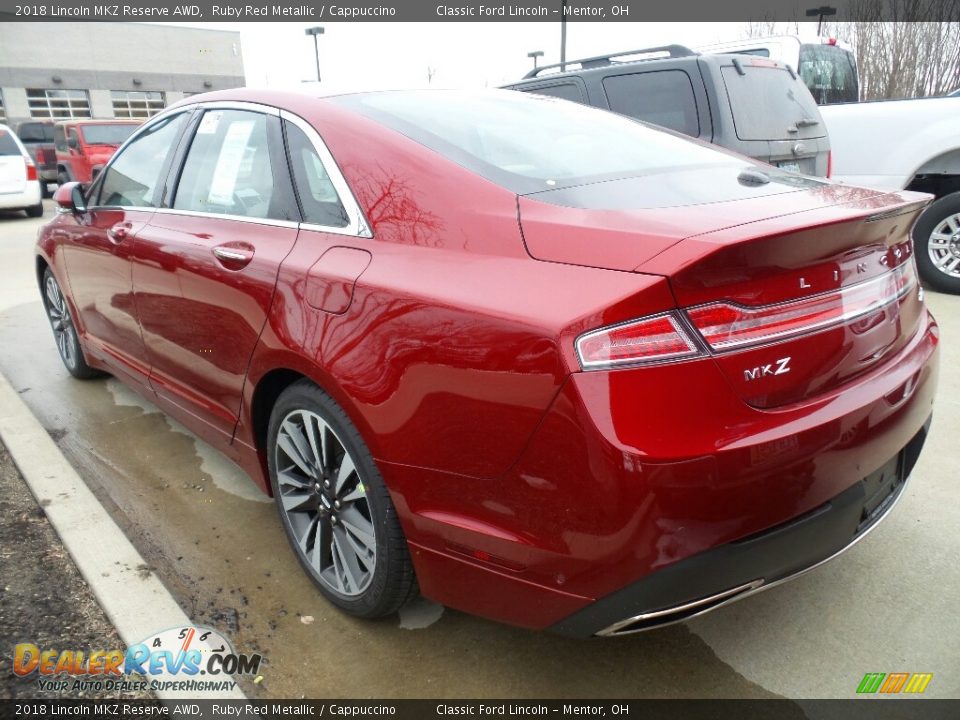 2018 Lincoln MKZ Reserve AWD Ruby Red Metallic / Cappuccino Photo #3