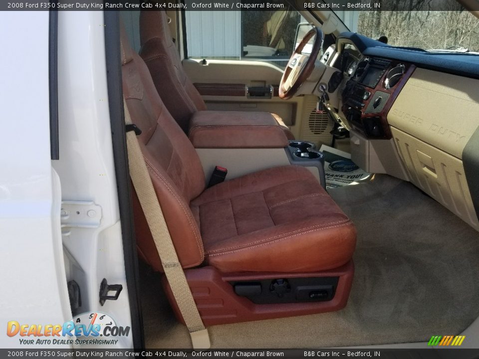 2008 Ford F350 Super Duty King Ranch Crew Cab 4x4 Dually Oxford White / Chaparral Brown Photo #26