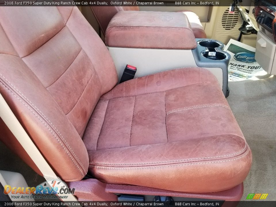 2008 Ford F350 Super Duty King Ranch Crew Cab 4x4 Dually Oxford White / Chaparral Brown Photo #27