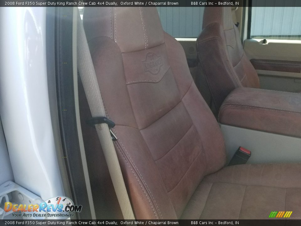 2008 Ford F350 Super Duty King Ranch Crew Cab 4x4 Dually Oxford White / Chaparral Brown Photo #28