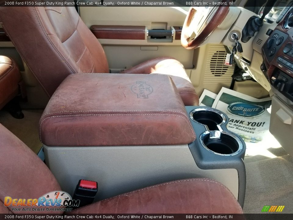 2008 Ford F350 Super Duty King Ranch Crew Cab 4x4 Dually Oxford White / Chaparral Brown Photo #30