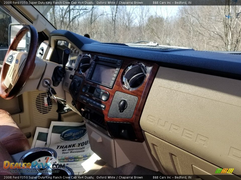 2008 Ford F350 Super Duty King Ranch Crew Cab 4x4 Dually Oxford White / Chaparral Brown Photo #31
