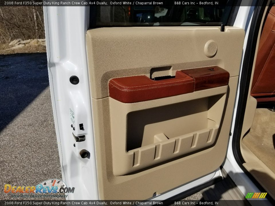 2008 Ford F350 Super Duty King Ranch Crew Cab 4x4 Dually Oxford White / Chaparral Brown Photo #32
