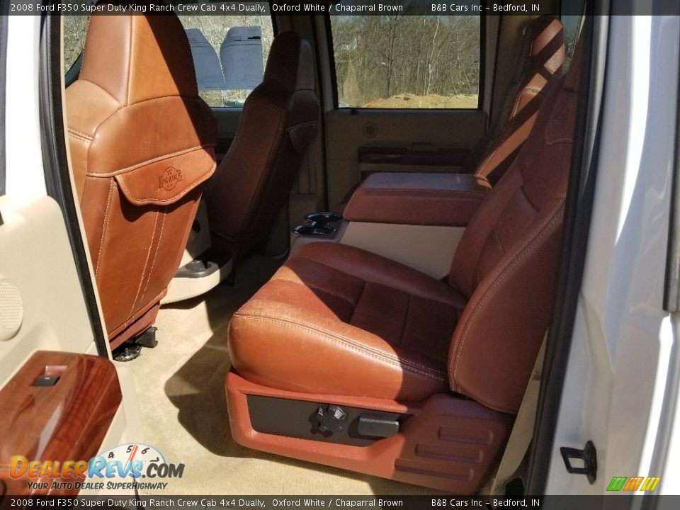 2008 Ford F350 Super Duty King Ranch Crew Cab 4x4 Dually Oxford White / Chaparral Brown Photo #33
