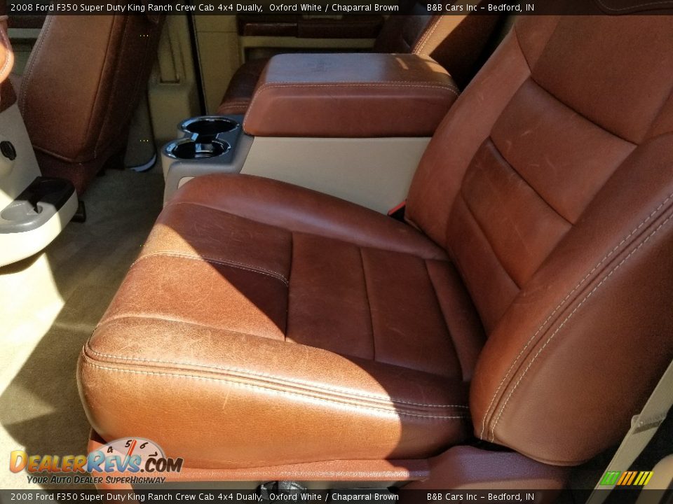 2008 Ford F350 Super Duty King Ranch Crew Cab 4x4 Dually Oxford White / Chaparral Brown Photo #34