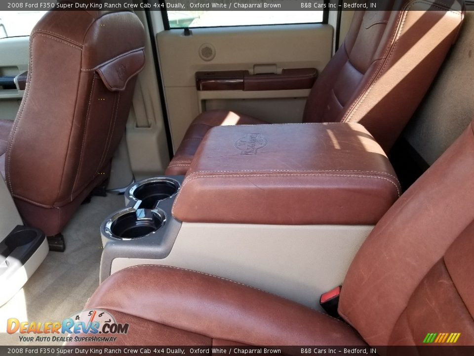 2008 Ford F350 Super Duty King Ranch Crew Cab 4x4 Dually Oxford White / Chaparral Brown Photo #35