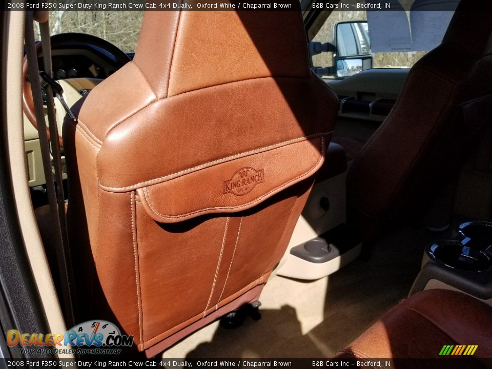 2008 Ford F350 Super Duty King Ranch Crew Cab 4x4 Dually Oxford White / Chaparral Brown Photo #36