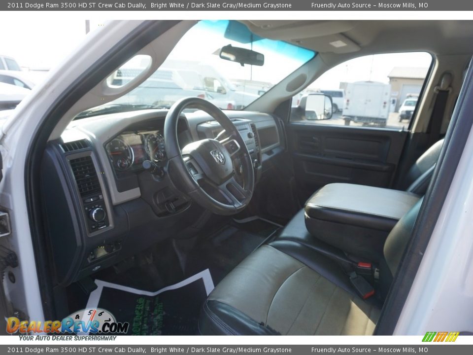 2011 Dodge Ram 3500 HD ST Crew Cab Dually Bright White / Dark Slate Gray/Medium Graystone Photo #8