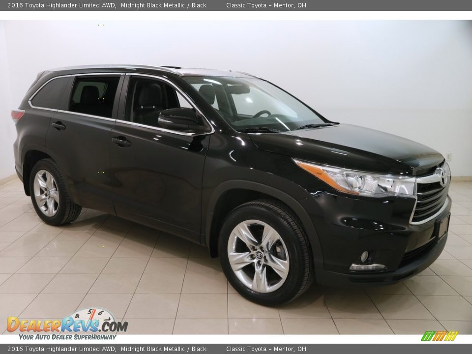 2016 Toyota Highlander Limited AWD Midnight Black Metallic / Black Photo #1