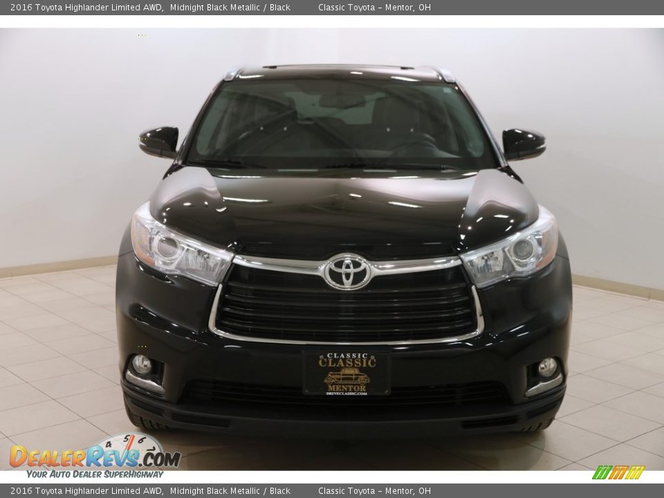 2016 Toyota Highlander Limited AWD Midnight Black Metallic / Black Photo #2