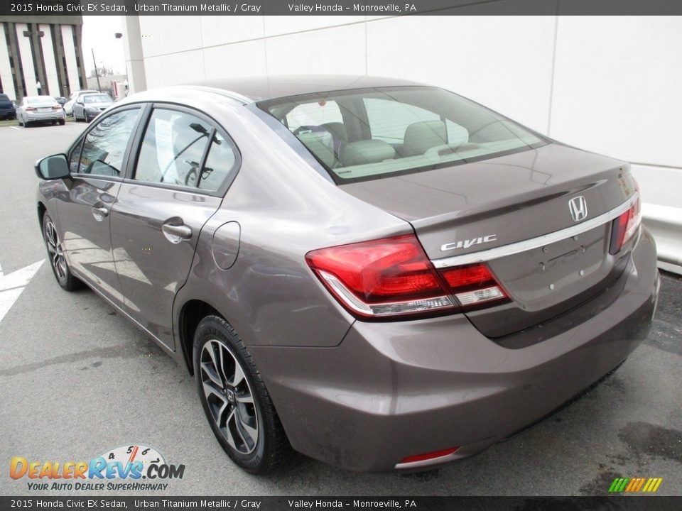 2015 Honda Civic EX Sedan Urban Titanium Metallic / Gray Photo #3