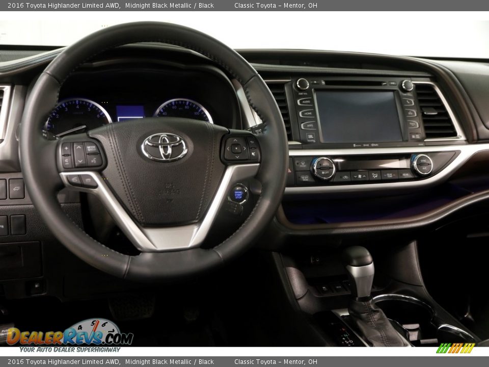 2016 Toyota Highlander Limited AWD Midnight Black Metallic / Black Photo #6
