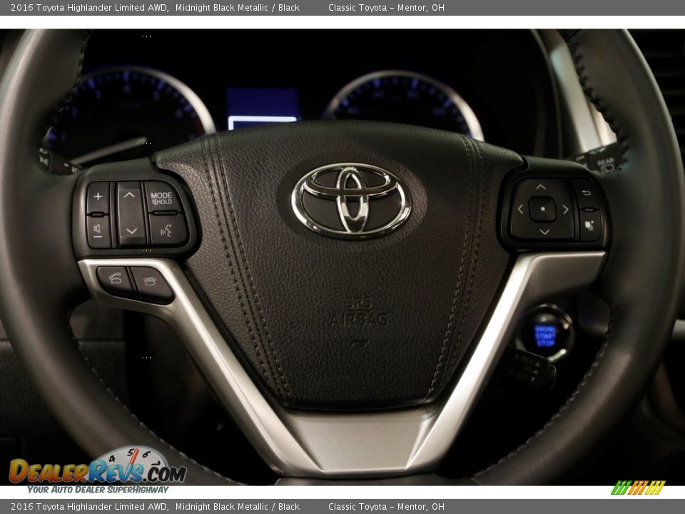 2016 Toyota Highlander Limited AWD Midnight Black Metallic / Black Photo #7