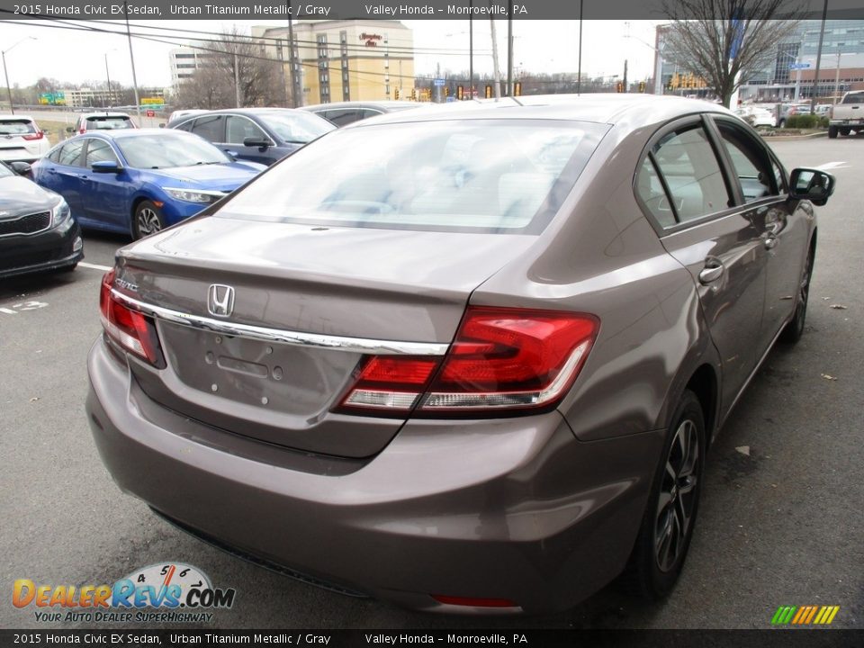 2015 Honda Civic EX Sedan Urban Titanium Metallic / Gray Photo #5