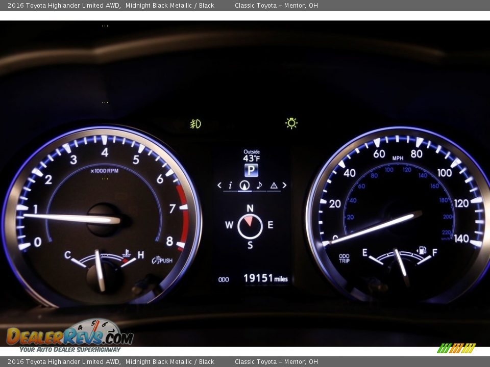 2016 Toyota Highlander Limited AWD Midnight Black Metallic / Black Photo #8