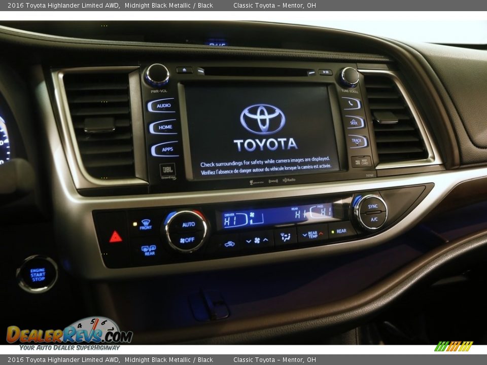 2016 Toyota Highlander Limited AWD Midnight Black Metallic / Black Photo #9