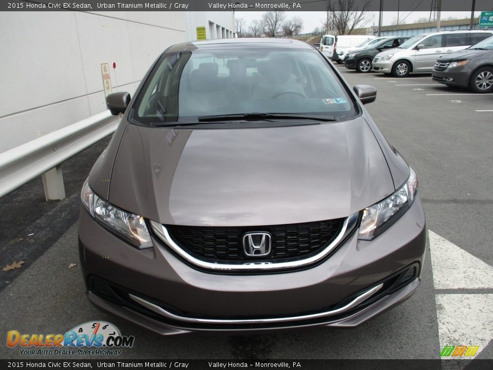 2015 Honda Civic EX Sedan Urban Titanium Metallic / Gray Photo #8