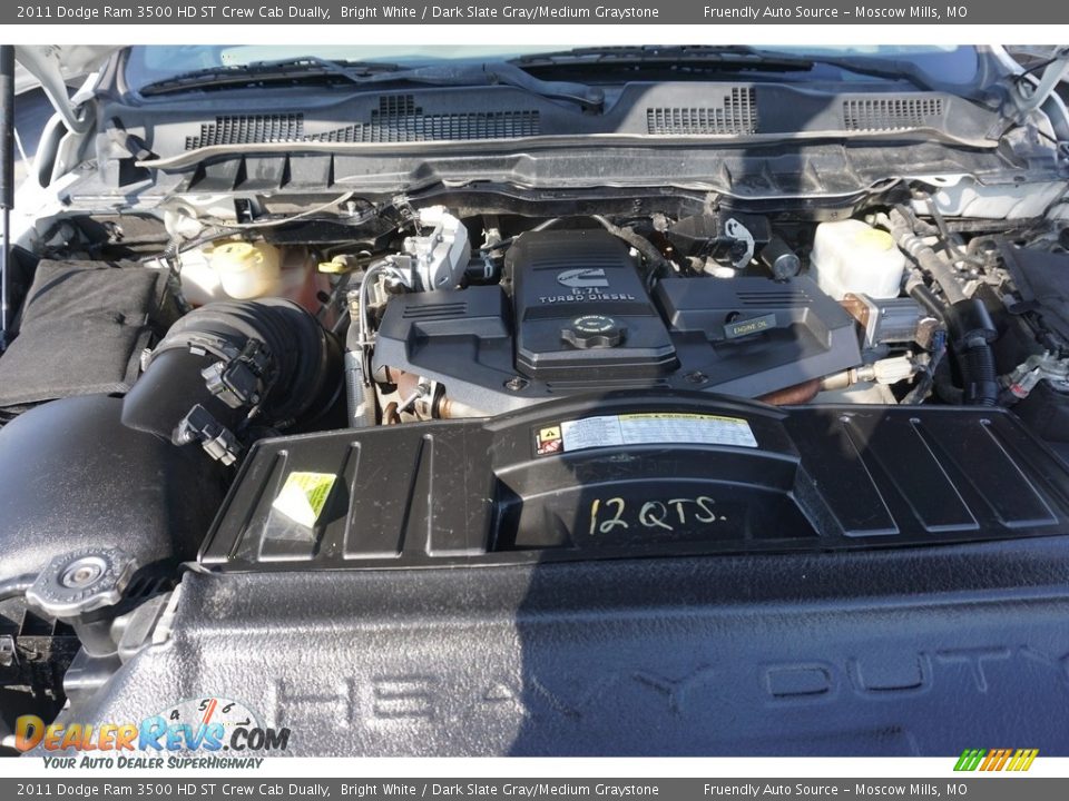 2011 Dodge Ram 3500 HD ST Crew Cab Dually Bright White / Dark Slate Gray/Medium Graystone Photo #33