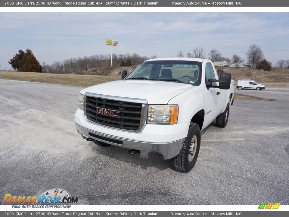 2009 GMC Sierra 2500HD Work Truck Regular Cab 4x4 Summit White / Dark Titanium Photo #7