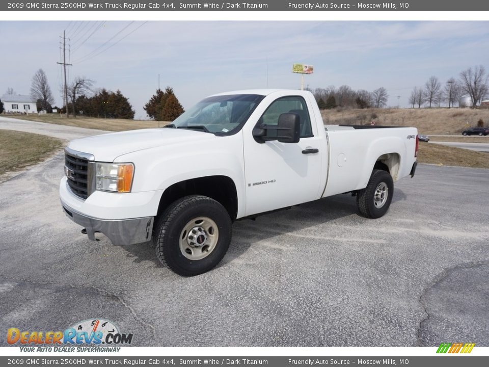 2009 GMC Sierra 2500HD Work Truck Regular Cab 4x4 Summit White / Dark Titanium Photo #8