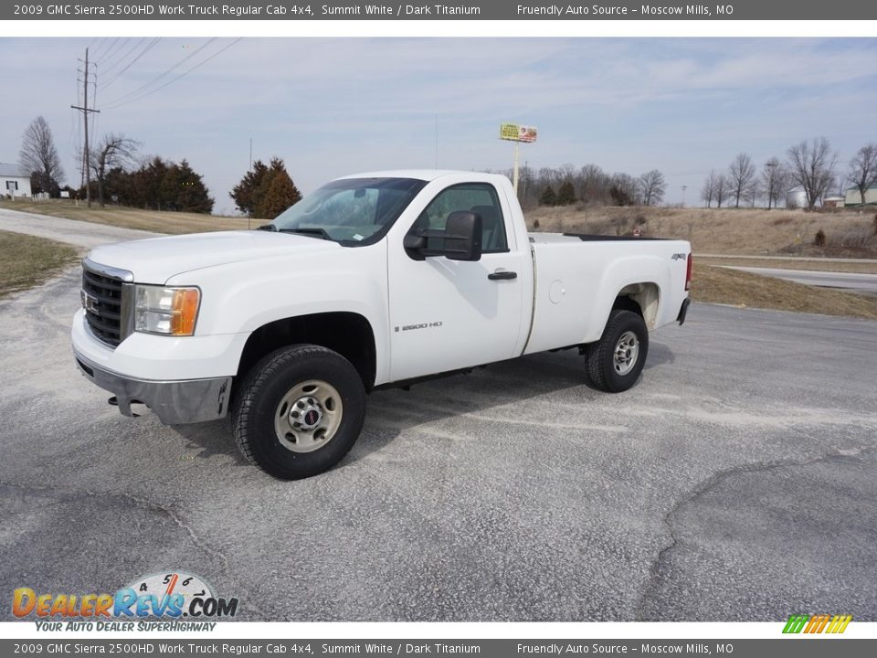 2009 GMC Sierra 2500HD Work Truck Regular Cab 4x4 Summit White / Dark Titanium Photo #9