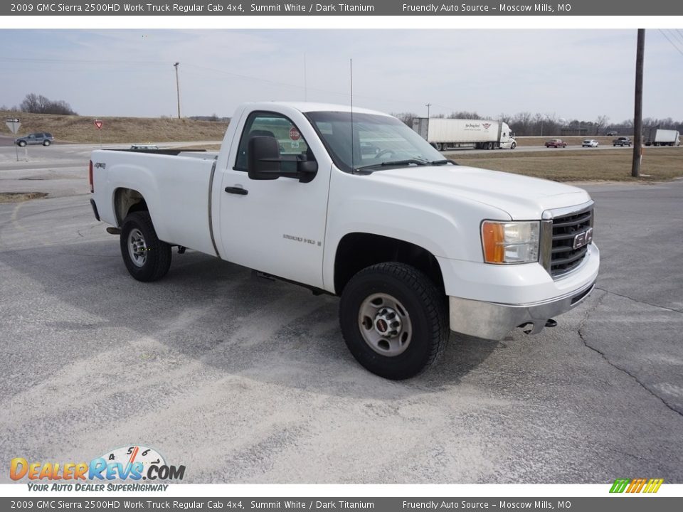 2009 GMC Sierra 2500HD Work Truck Regular Cab 4x4 Summit White / Dark Titanium Photo #22