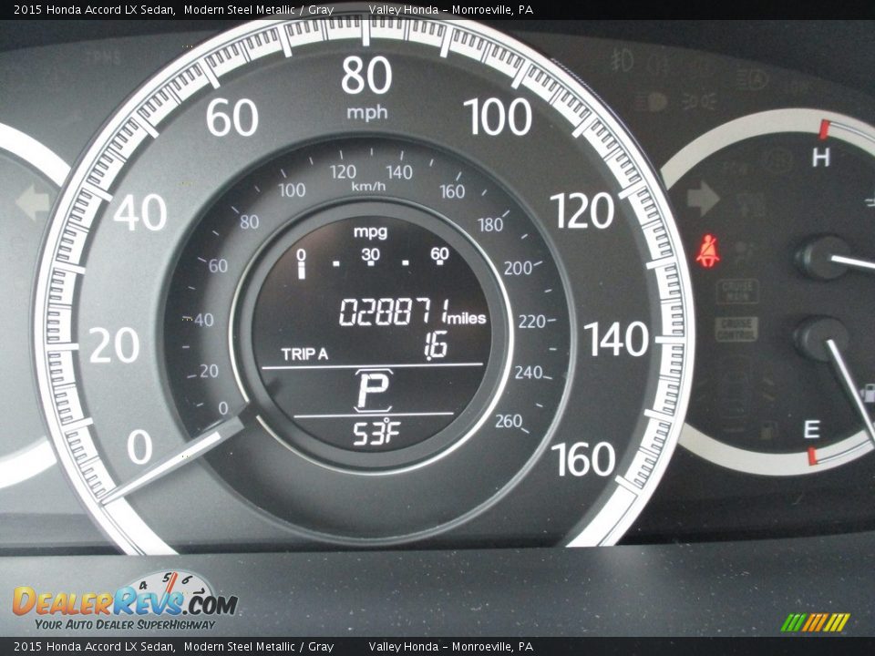 2015 Honda Accord LX Sedan Modern Steel Metallic / Gray Photo #20