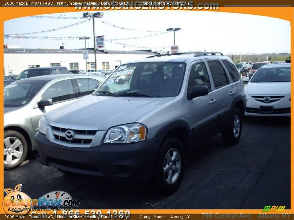 2006 Mazda Tribute i 4WD Platinum Silver Metallic / Dark Flint Gray Photo #2