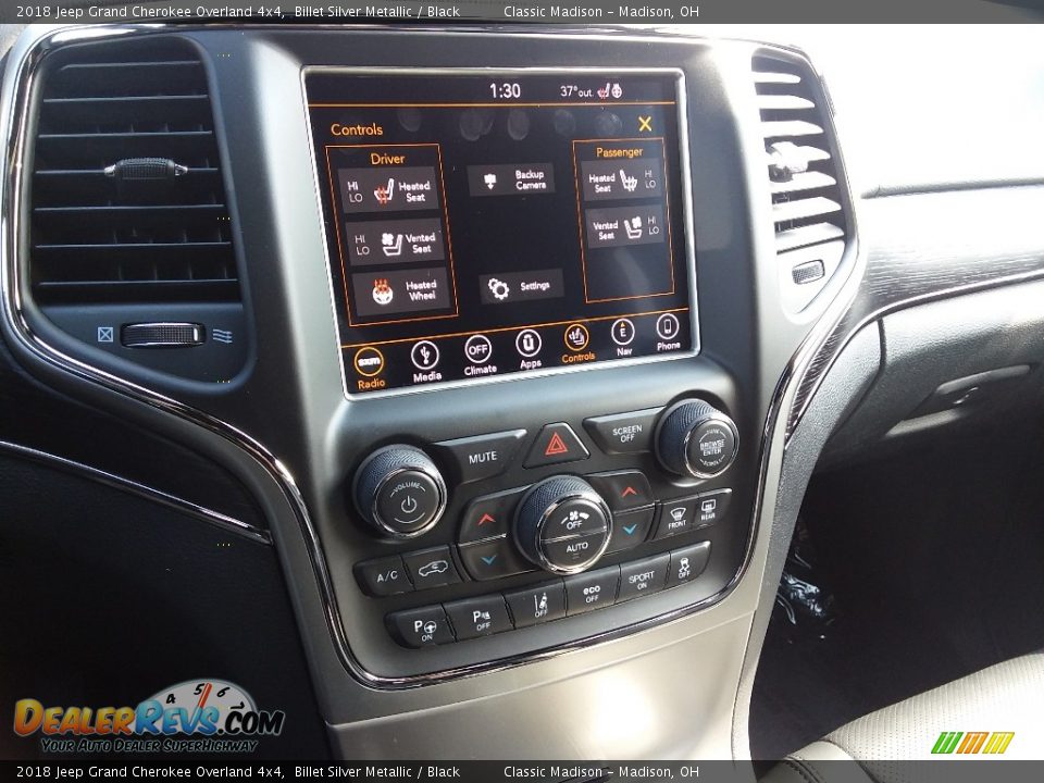 2018 Jeep Grand Cherokee Overland 4x4 Billet Silver Metallic / Black Photo #9