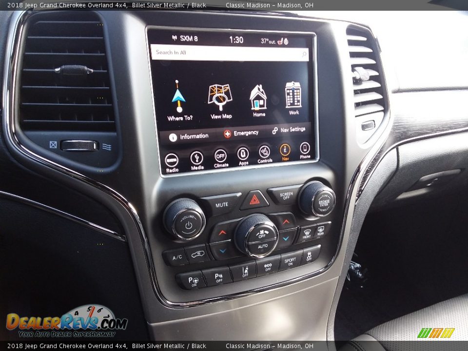 2018 Jeep Grand Cherokee Overland 4x4 Billet Silver Metallic / Black Photo #10