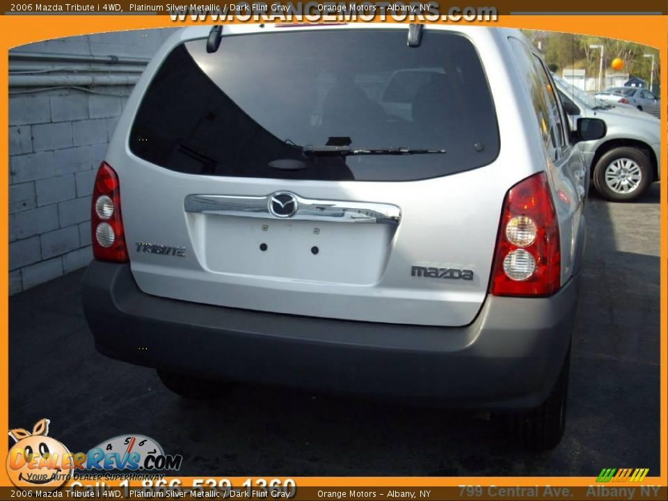 2006 Mazda Tribute i 4WD Platinum Silver Metallic / Dark Flint Gray Photo #4