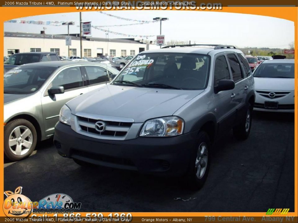 2006 Mazda Tribute i 4WD Platinum Silver Metallic / Dark Flint Gray Photo #5