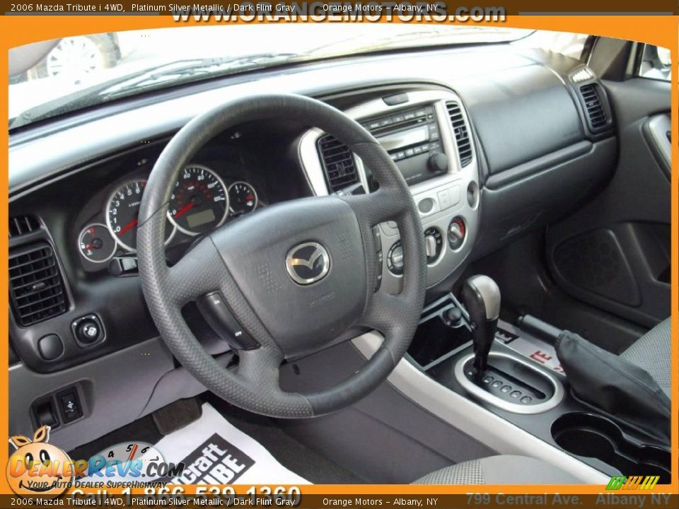2006 Mazda Tribute i 4WD Platinum Silver Metallic / Dark Flint Gray Photo #7