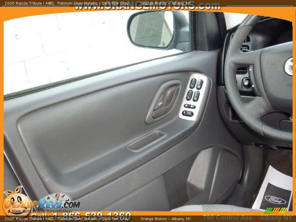 2006 Mazda Tribute i 4WD Platinum Silver Metallic / Dark Flint Gray Photo #8