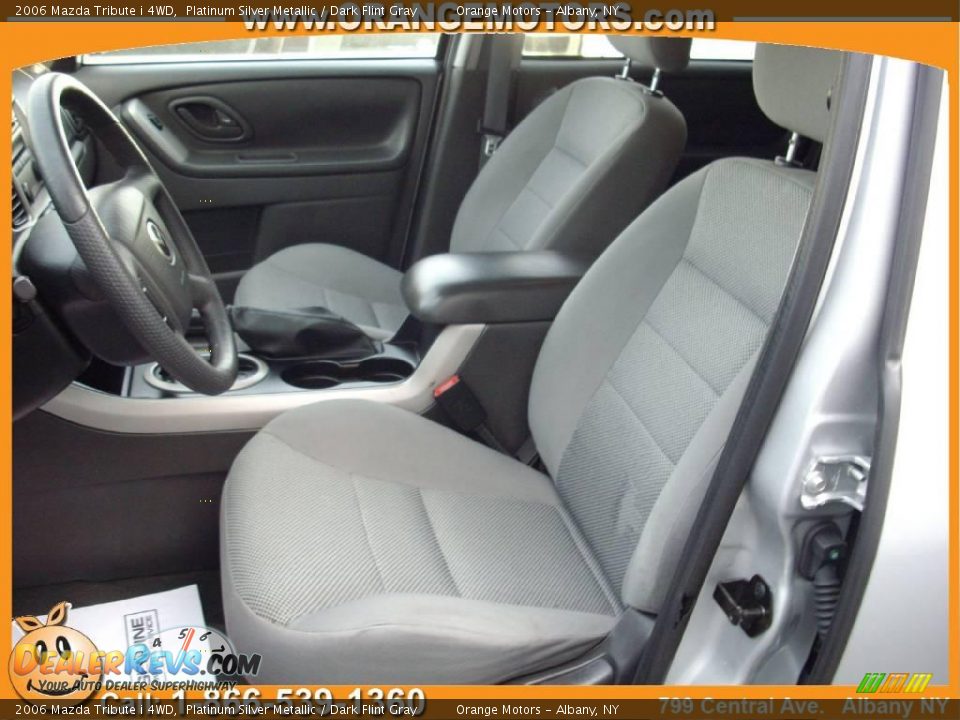 2006 Mazda Tribute i 4WD Platinum Silver Metallic / Dark Flint Gray Photo #11