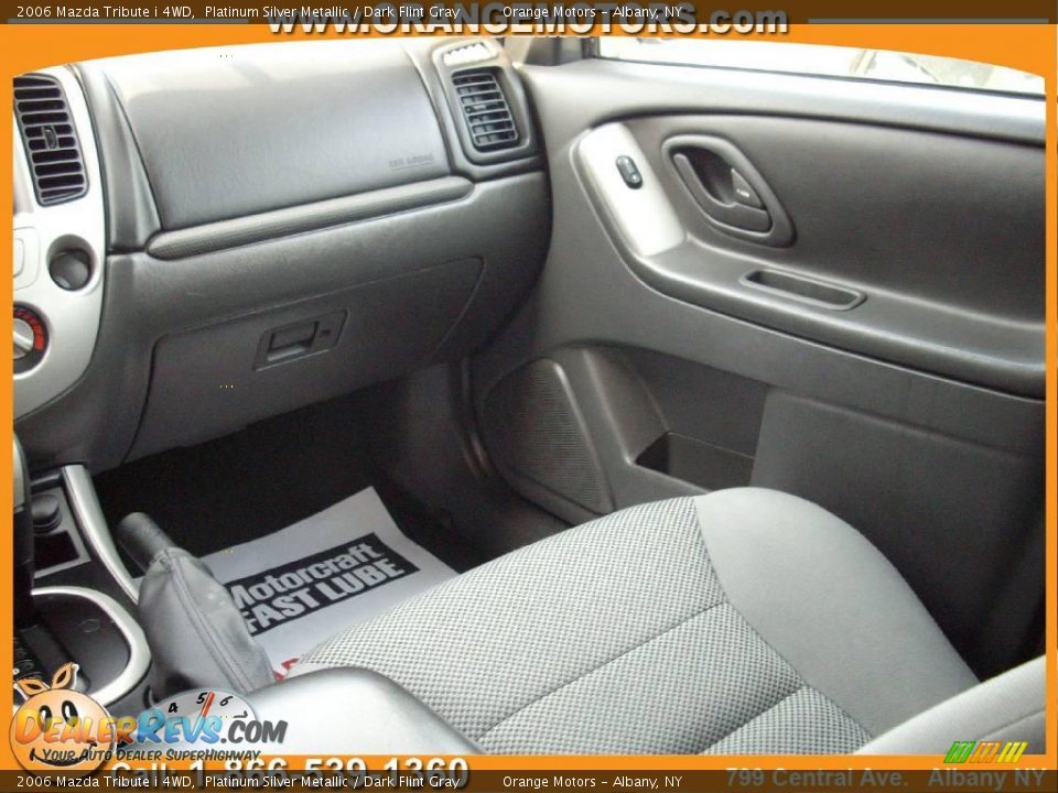 2006 Mazda Tribute i 4WD Platinum Silver Metallic / Dark Flint Gray Photo #13