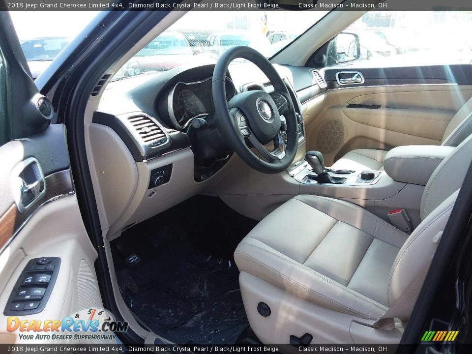 2018 Jeep Grand Cherokee Limited 4x4 Diamond Black Crystal Pearl / Black/Light Frost Beige Photo #5