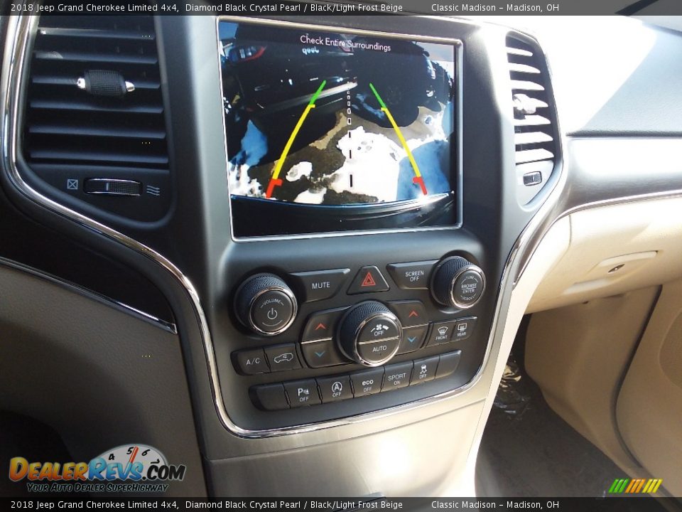 2018 Jeep Grand Cherokee Limited 4x4 Diamond Black Crystal Pearl / Black/Light Frost Beige Photo #12